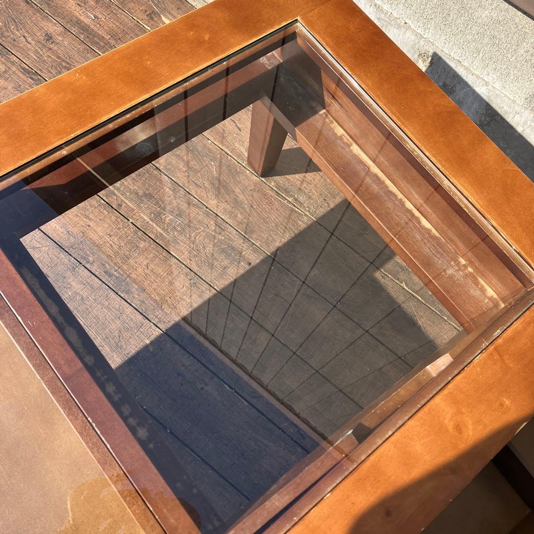 が コレクションテーブル ガラス天板 センターテーブル ローテーブル 木製