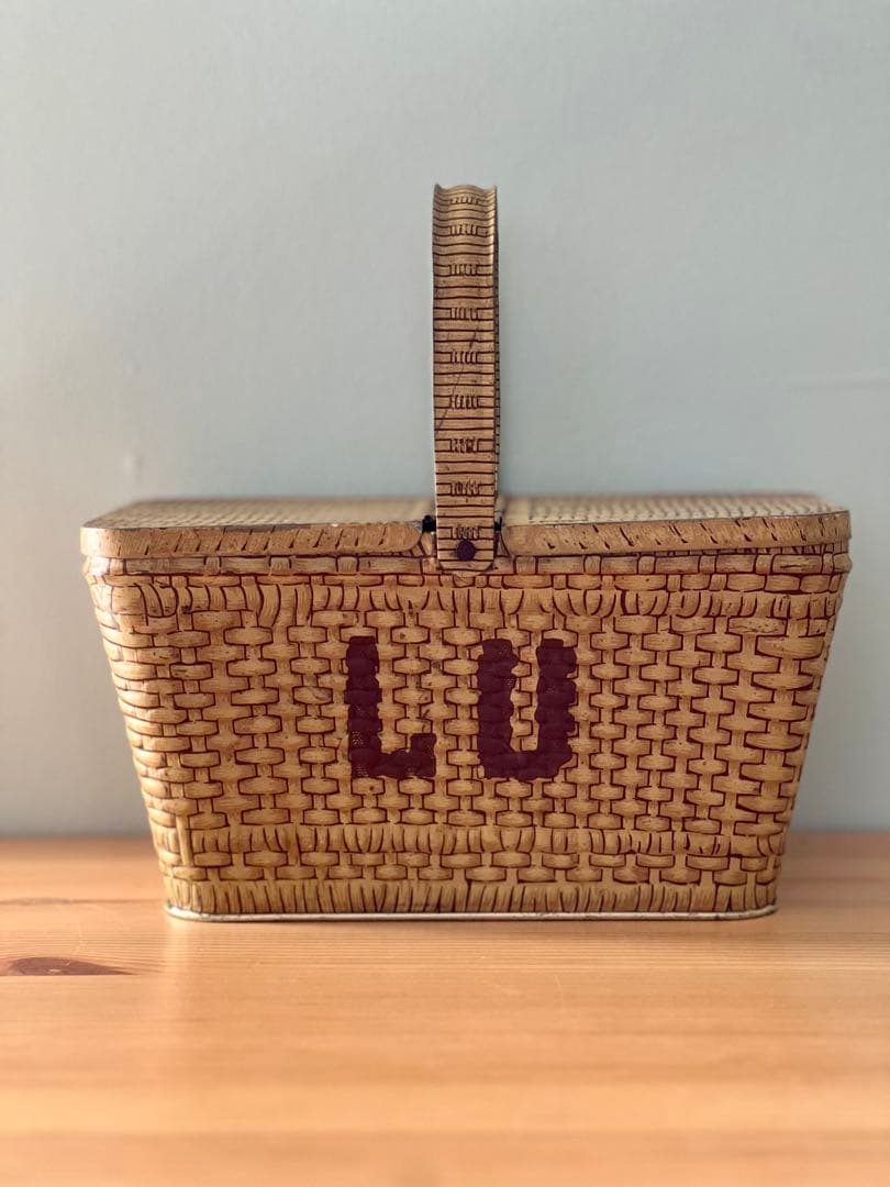 LU ビスケット バスケット パニエ 缶 フランス ヴィンテージ