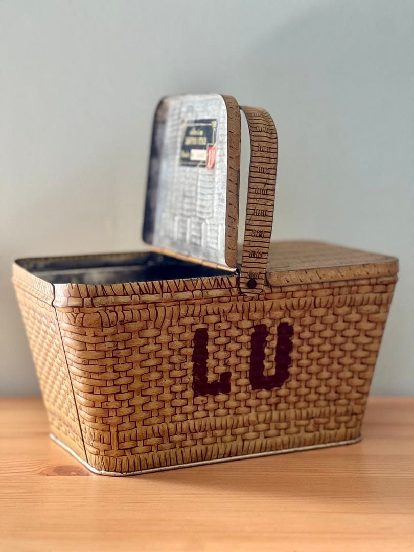 LU ビスケット バスケット パニエ 缶 フランス ヴィンテージ