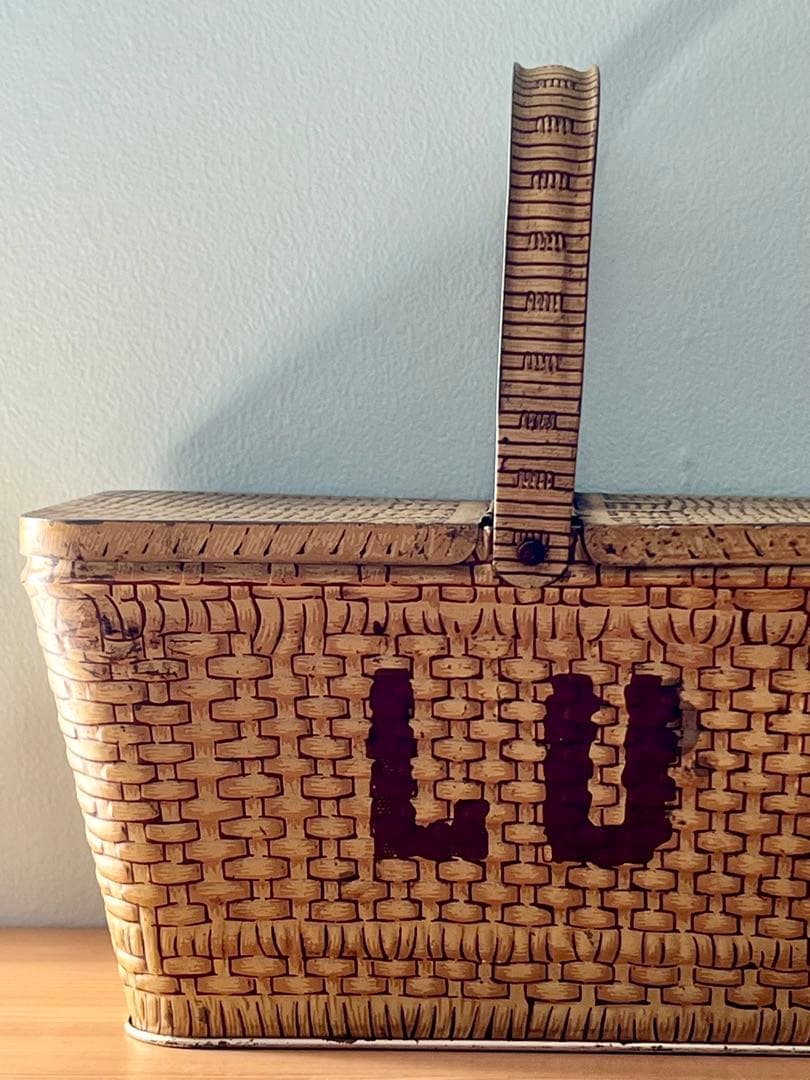 LU ビスケット バスケット パニエ 缶 フランス ヴィンテージ