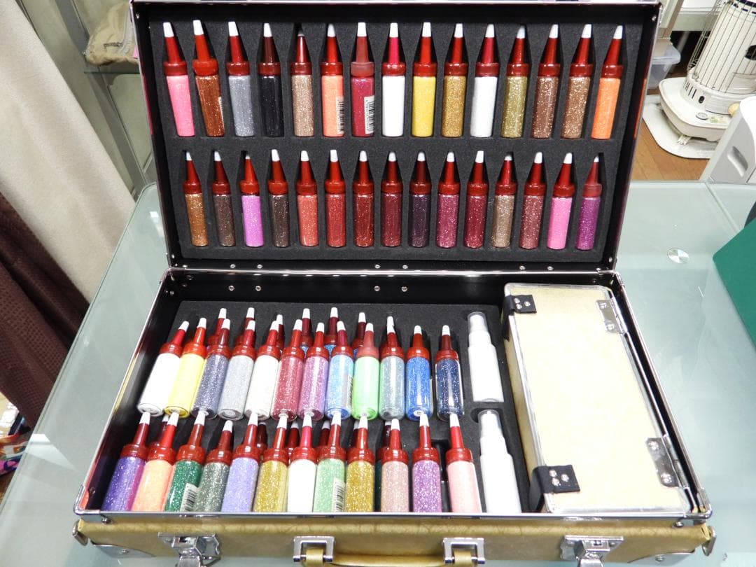 nuscenaボディージュエリーアートセット70色ダイヤモンドパウダーグリッター