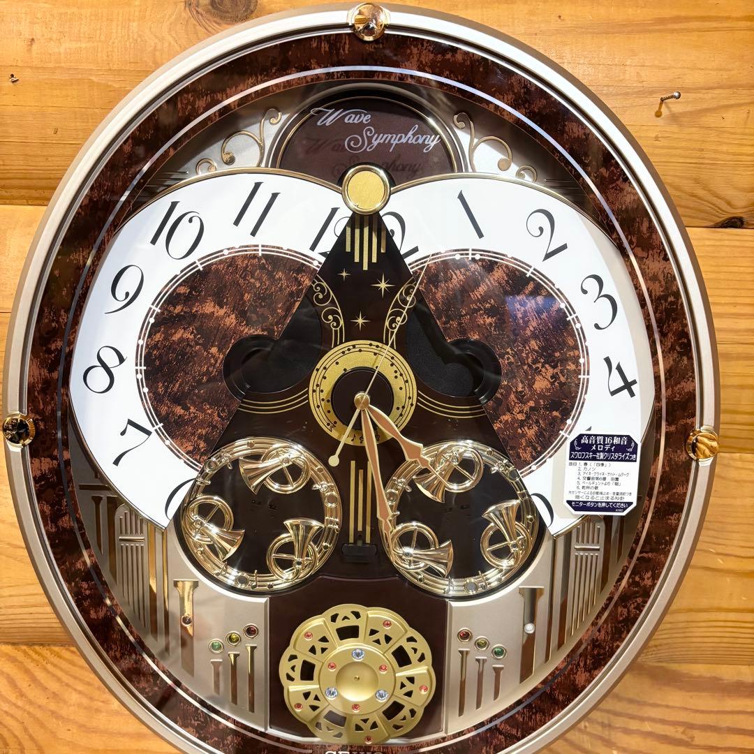 【美品】SEIKO セイコー RE568B ウェーブシンフォニー 掛時計