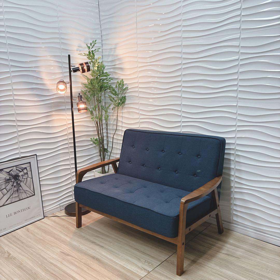 ◇大阪府 神戸市 配達料無料！◇ニトリ◇コンパクトソファ◇天然木フレーム布張り◇