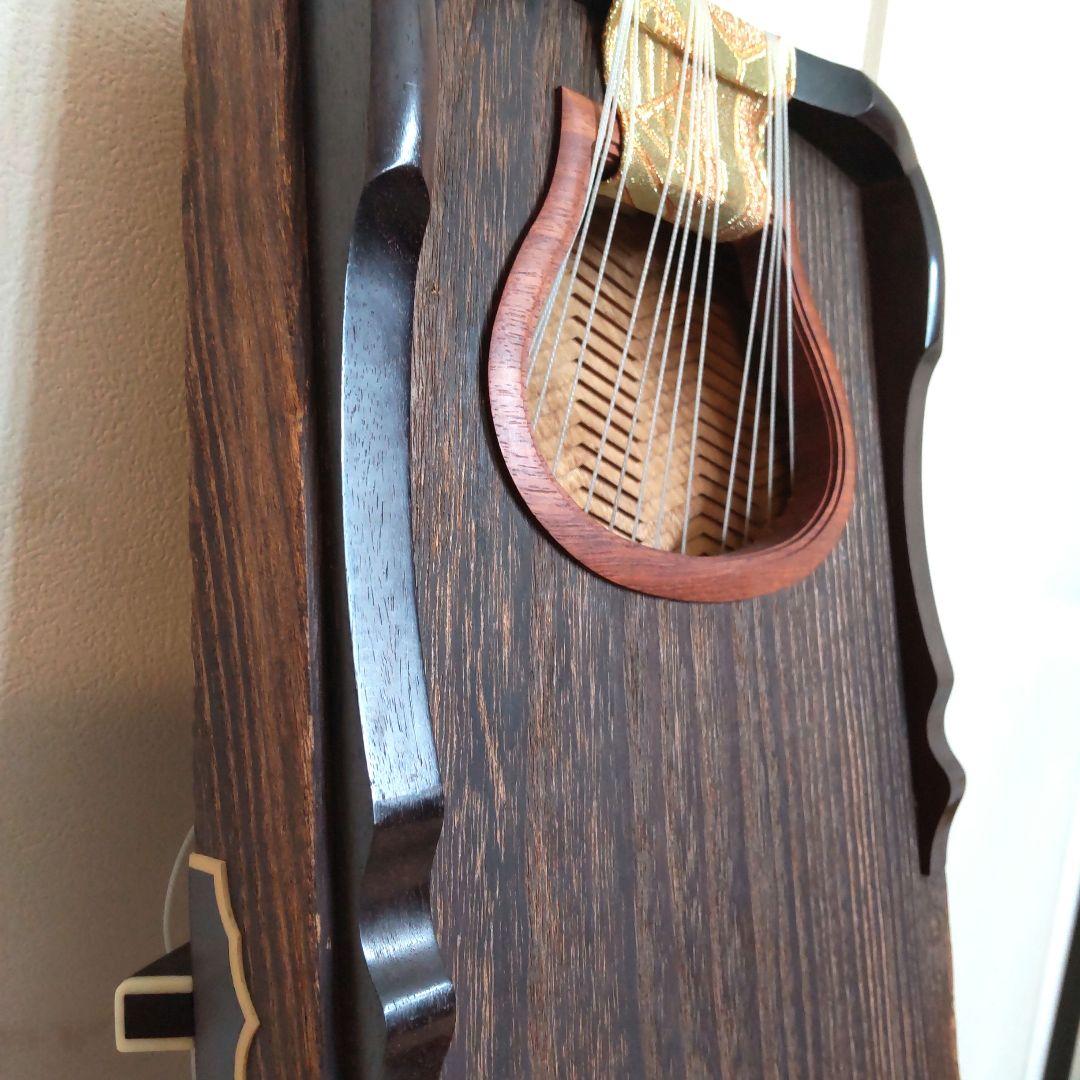 くり甲 綾杉彫り 刳甲 琴 13弦