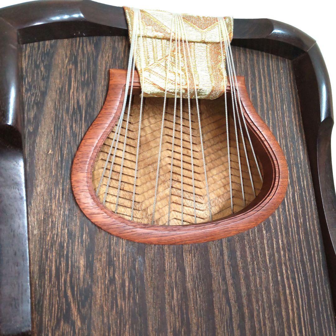 くり甲 綾杉彫り 刳甲 琴 13弦