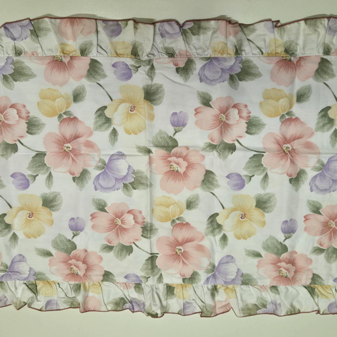 ダブル、ピロケース、2枚セット、まくらカバー、43×120㎝、フリル付き、ピンク