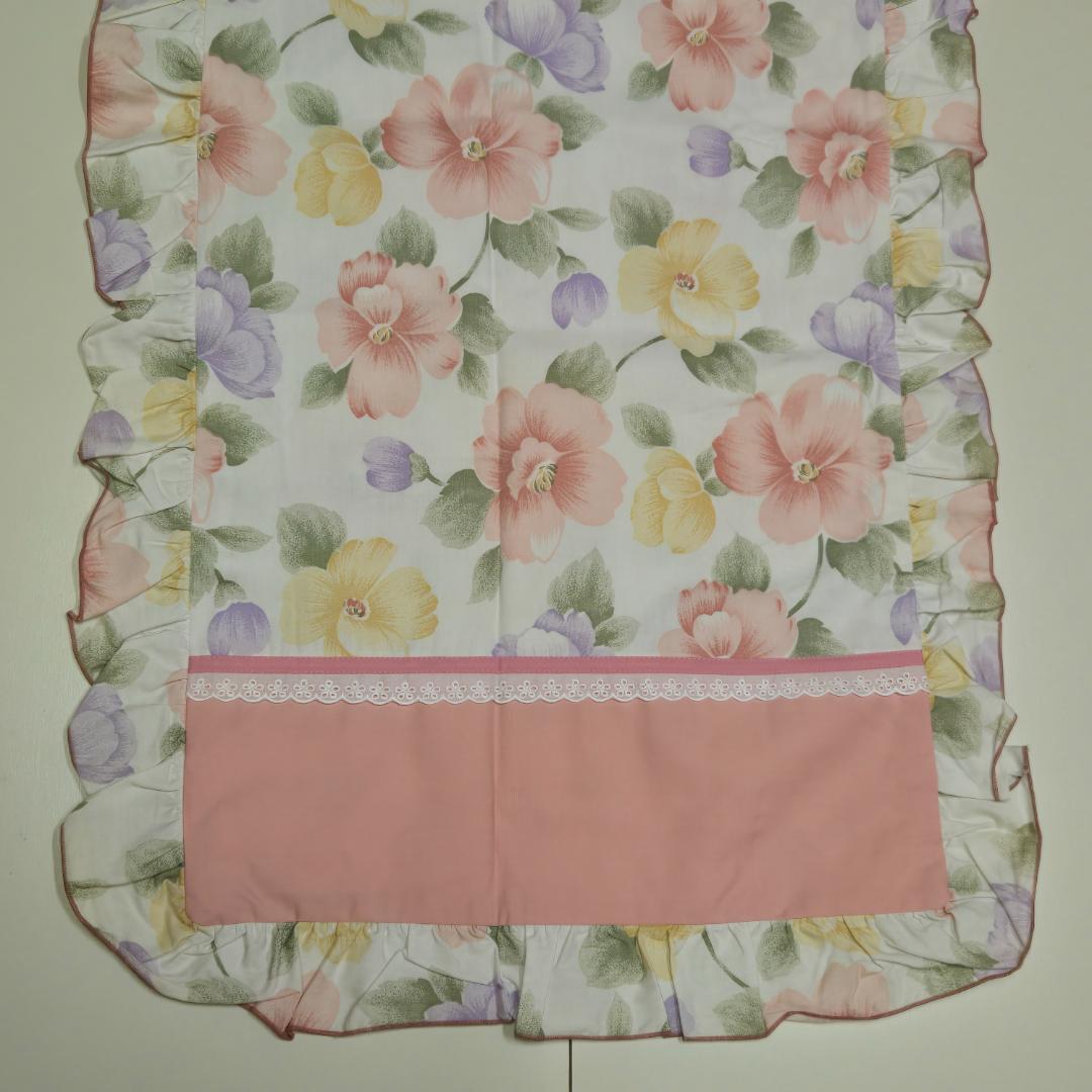 ダブル、ピロケース、2枚セット、まくらカバー、43×120㎝、フリル付き、ピンク