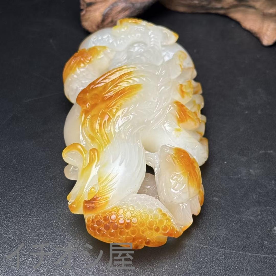 中国古美術【和田古玉 彫刻 鶏】縁起物 官運上昇 時代物 古賞物 古置物 裝身具