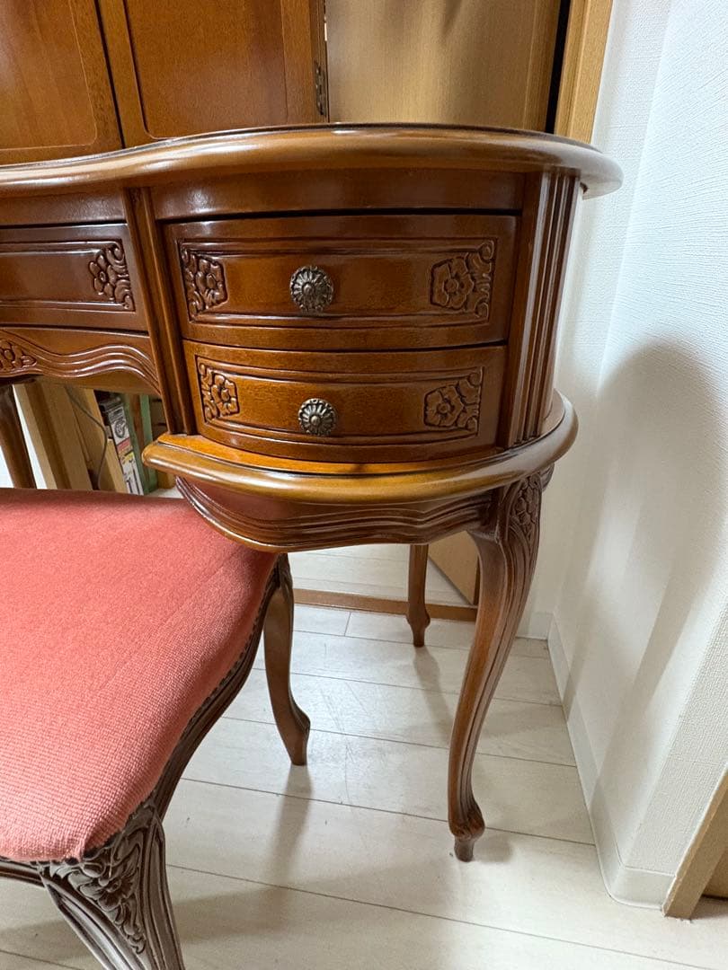 【美品】イタリア 家具 ヴェローナクラシックドレッサー&スツール 猫脚