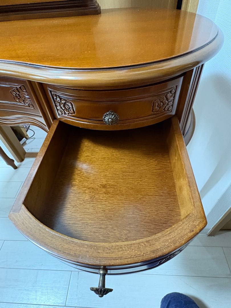 【美品】イタリア 家具 ヴェローナクラシックドレッサー&スツール 猫脚