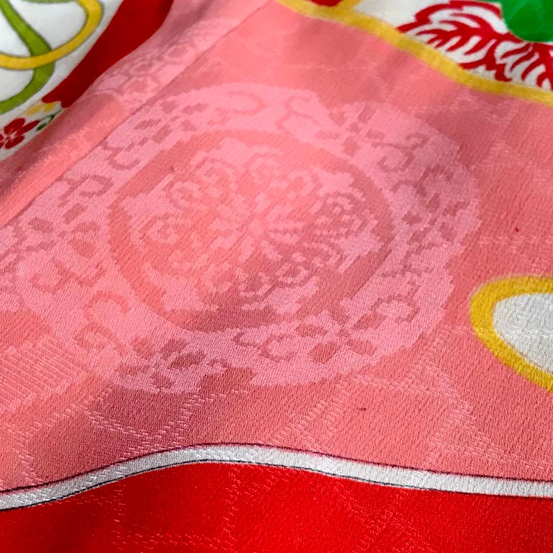 正絹 アンティーク着物 女の子 七五三 ◇丸紋 古典柄