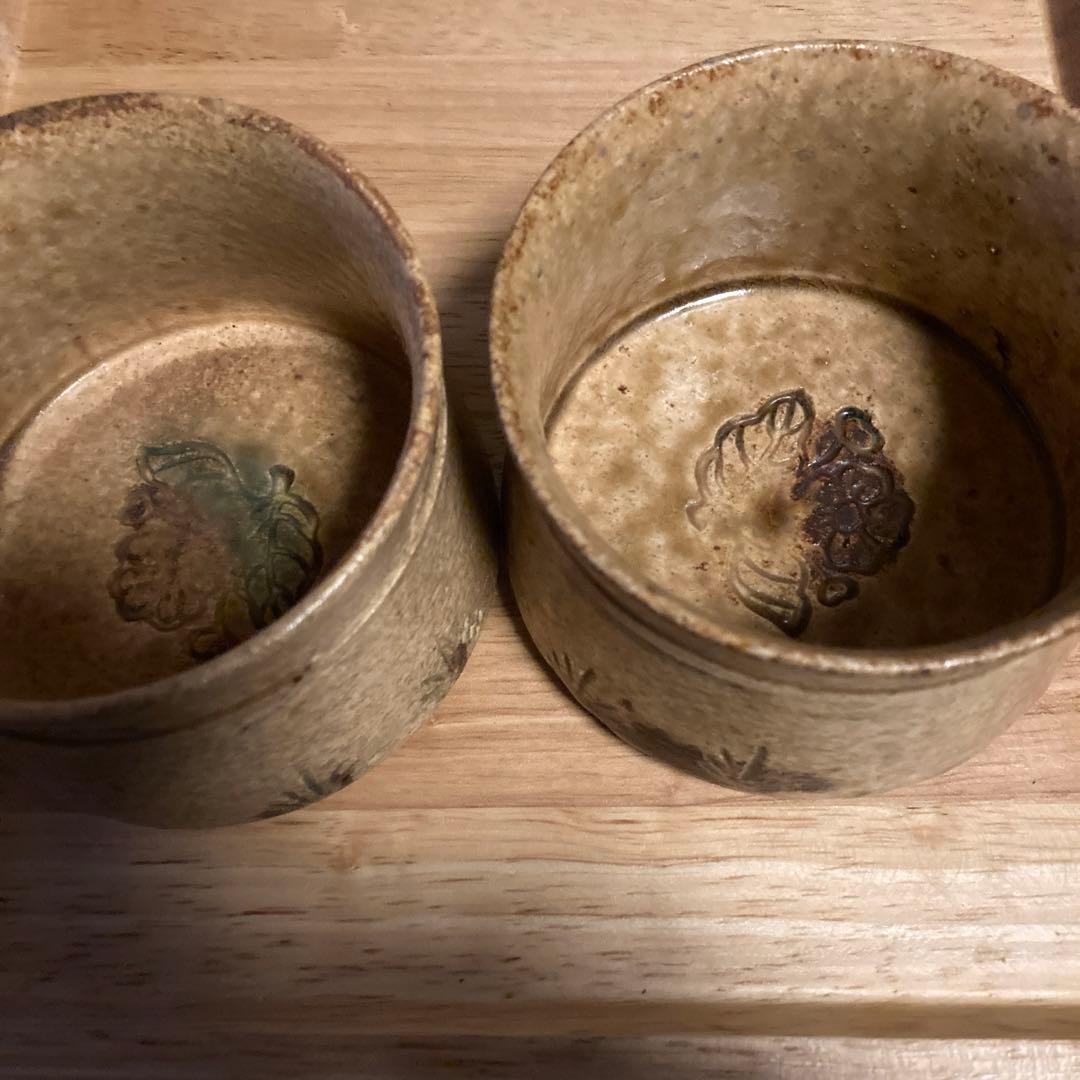 お値下げ　黄瀬戸の小鉢　二個　アンティーク