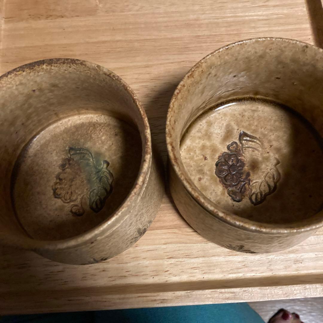 お値下げ　黄瀬戸の小鉢　二個　アンティーク