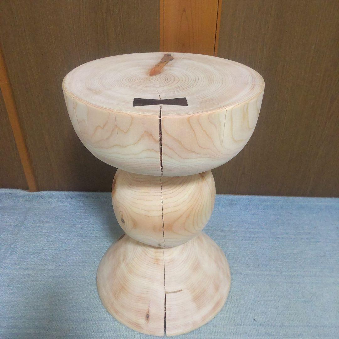 サンタナさん専用檜丸太椅子スツール