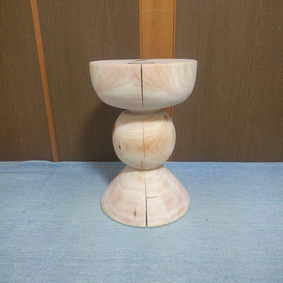 サンタナさん専用檜丸太椅子スツール