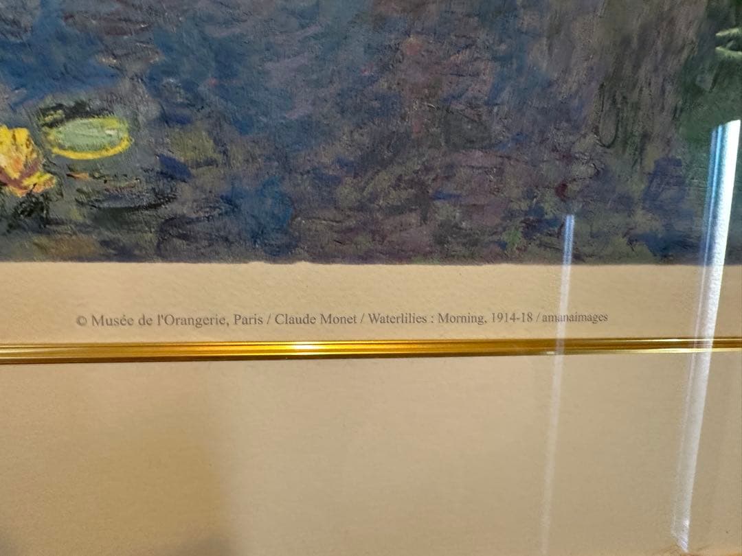 クロード・モネ 睡蓮 リトグラフ 約70cm x 30cm - メルカリ