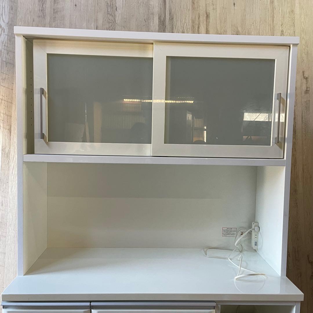 NITORI ニトリ 食器棚 120KB-WH キッチンボード アルミナ2 白