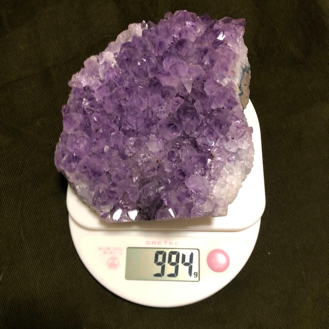 アメジスト 置物 木製台座付き