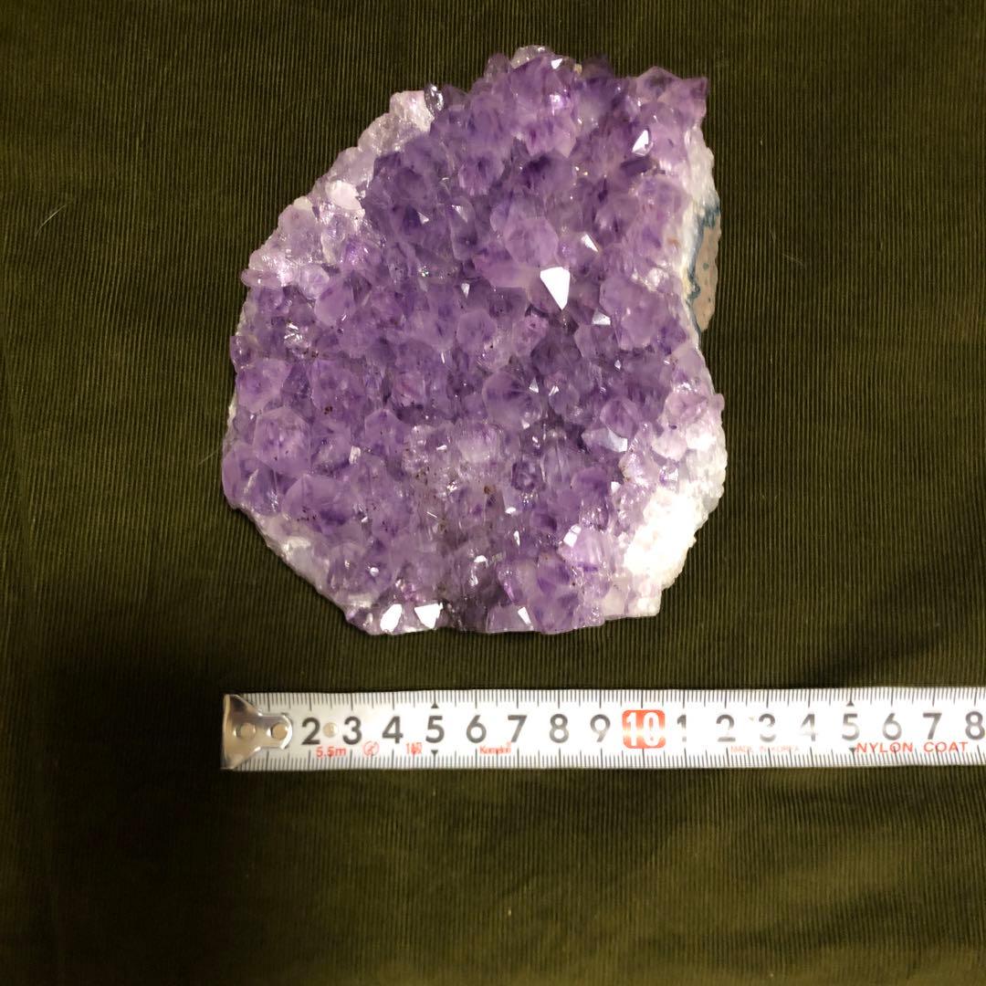 アメジスト 置物 木製台座付き