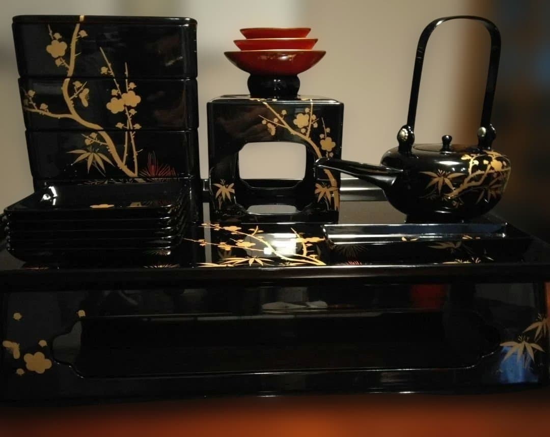 御屠蘇器重箱セット　越前塗り