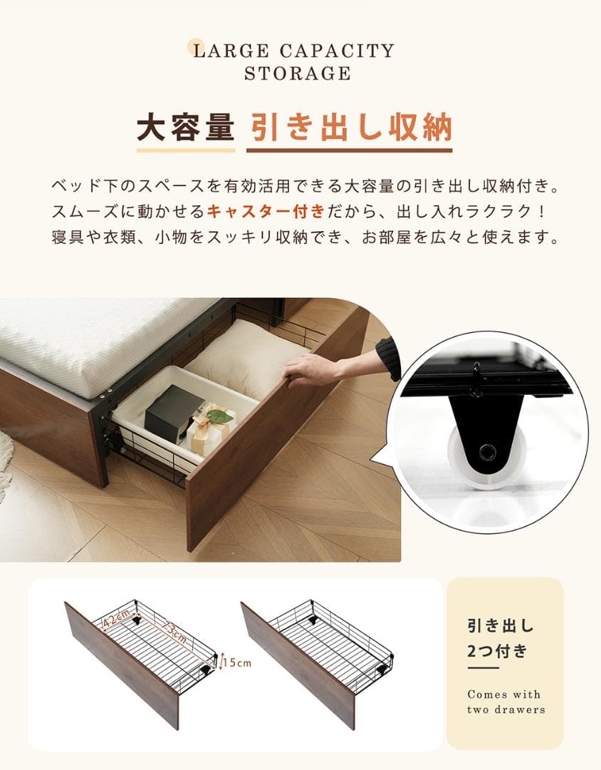 【ホワイト】 パイプベッド 折りたたみ ベッドフレーム シングル 軽量 持ち運び