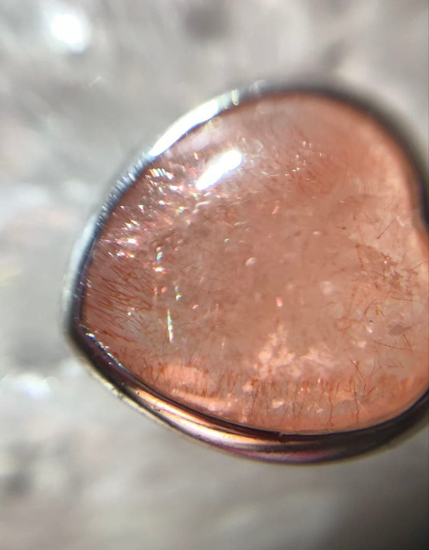 愛のパワー溢れる❣️カザフスタン産ストロベリークォーツ　ハート　ペンダントトップ