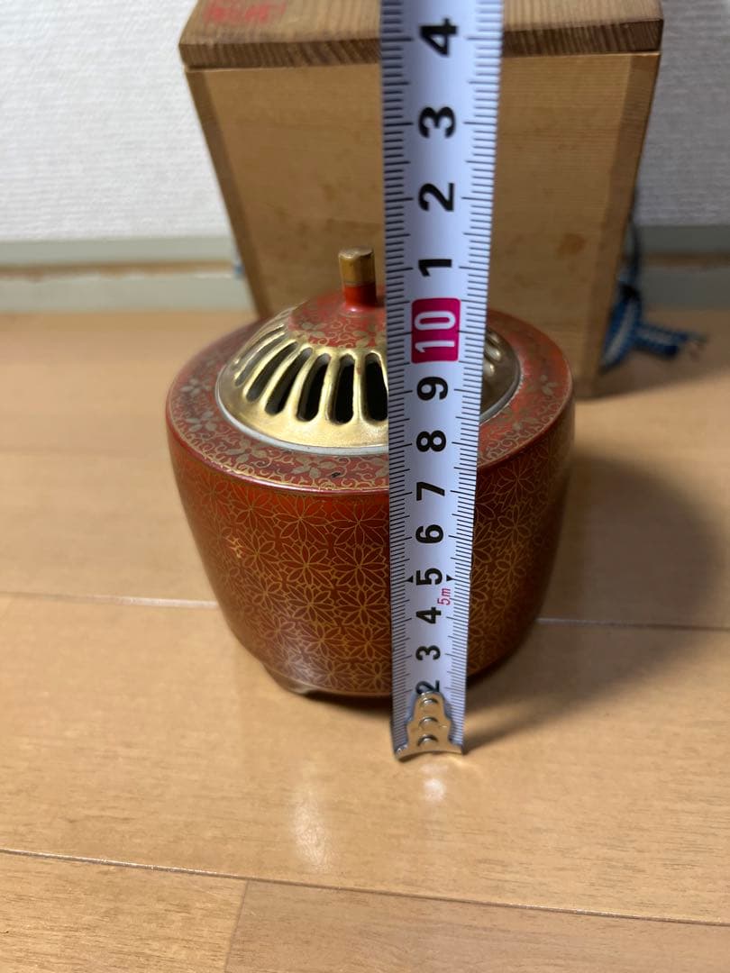 350 九谷焼　平安洛山　香炉　時代物　古美術品