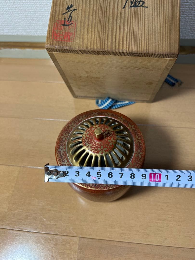 350 九谷焼　平安洛山　香炉　時代物　古美術品