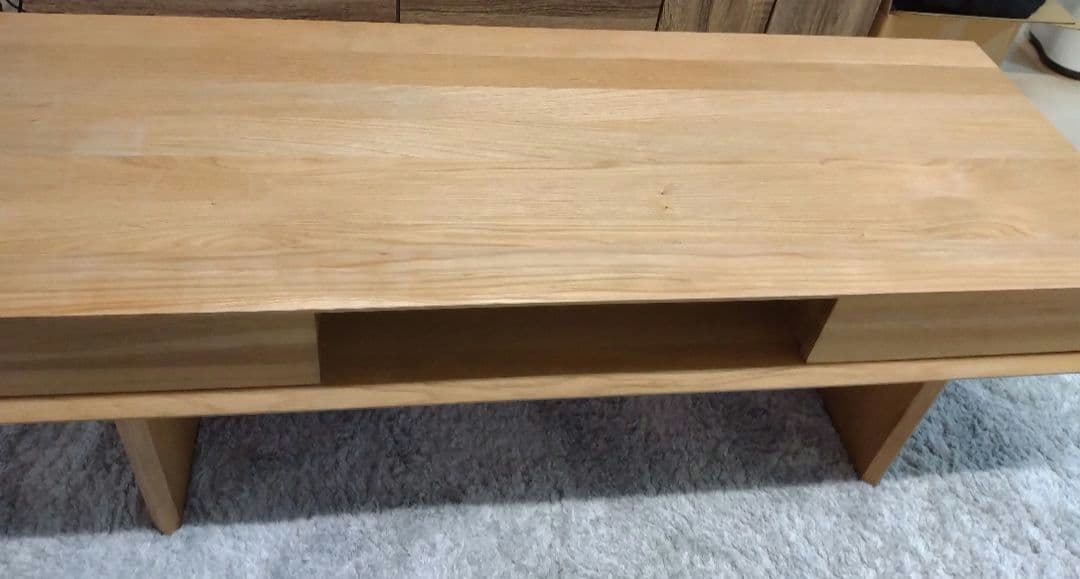 カリモク karimoku テーブル ピュアオーク色 幅120奥行45高さ38