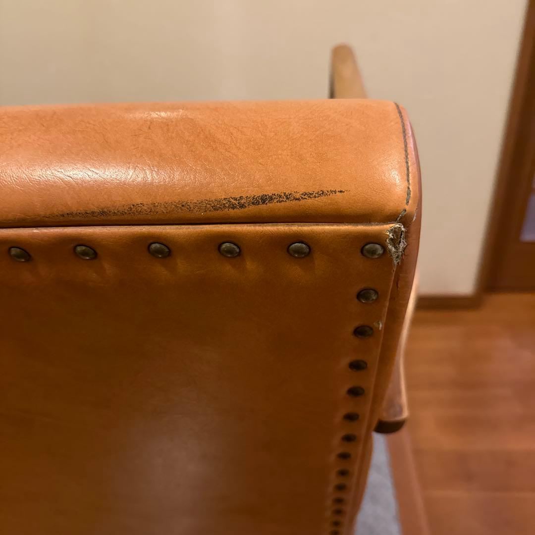 マテリ リベット（キャメル）丸ベース セット椅子