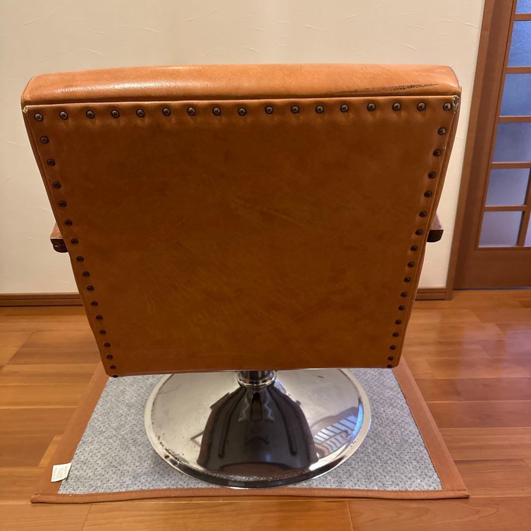 マテリ リベット（キャメル）丸ベース セット椅子