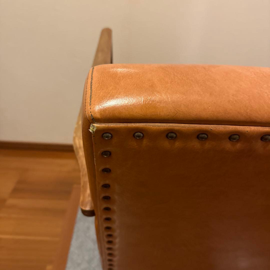 マテリ リベット（キャメル）丸ベース セット椅子