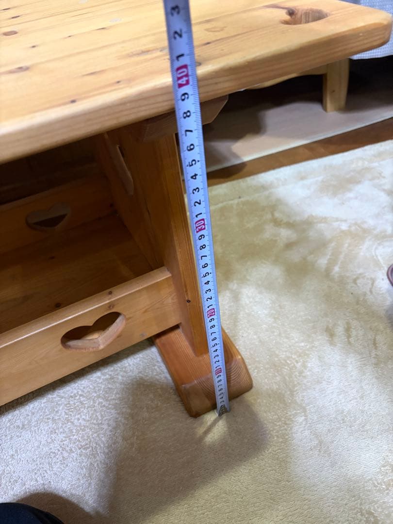 カントリー　ローテーブル　ハート