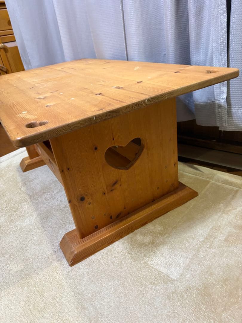 カントリー　ローテーブル　ハート