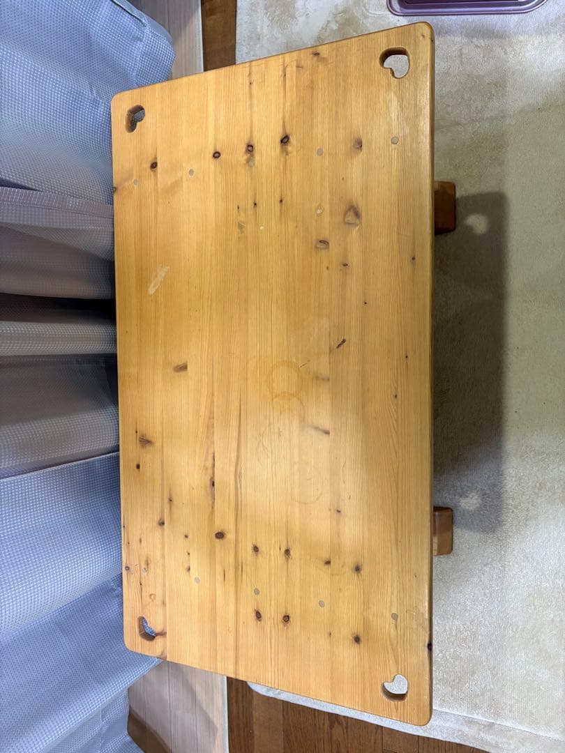 カントリー　ローテーブル　ハート