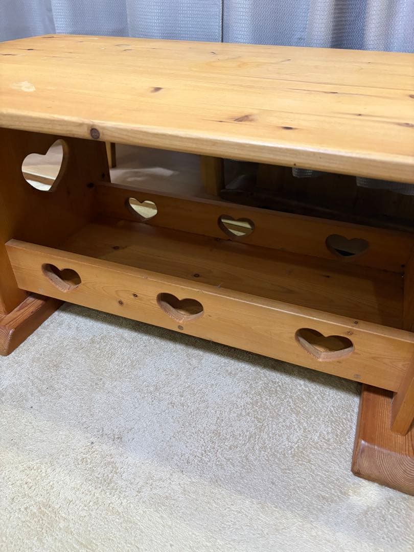 カントリー　ローテーブル　ハート