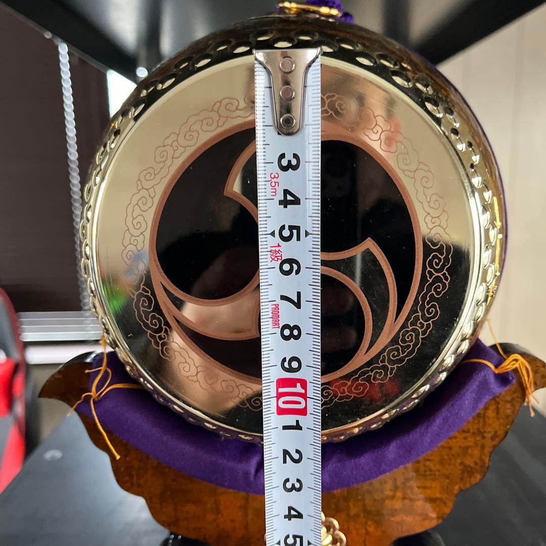 軍扇・陣笠・陣太鼓付三品セット 台付き 端午の節句飾り・五月人形・