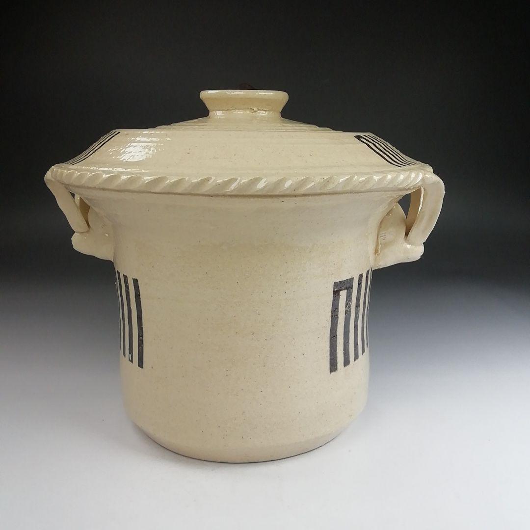 Ｔ８４１　水指　『兎耳水指』『西尾健斎 作』　共箱　茶道具