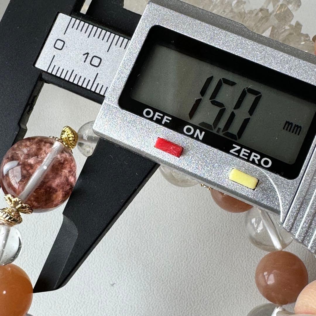 天然石　ハンドメイドブレスレット　ガーデンクォーツ　癒しの石　大地のパワー