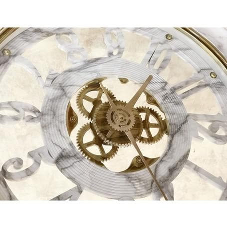 大理石風 掛け時計【無音連続秒針付】ビクトリアンパレス ゼブラマーブル