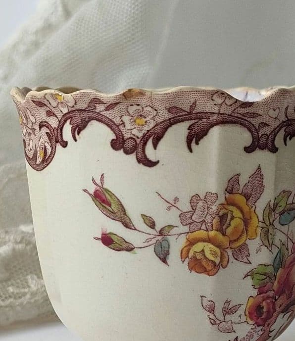 希少　サルグミンヌ　FLEURY　カップ&ソーサー　フランスアンティーク