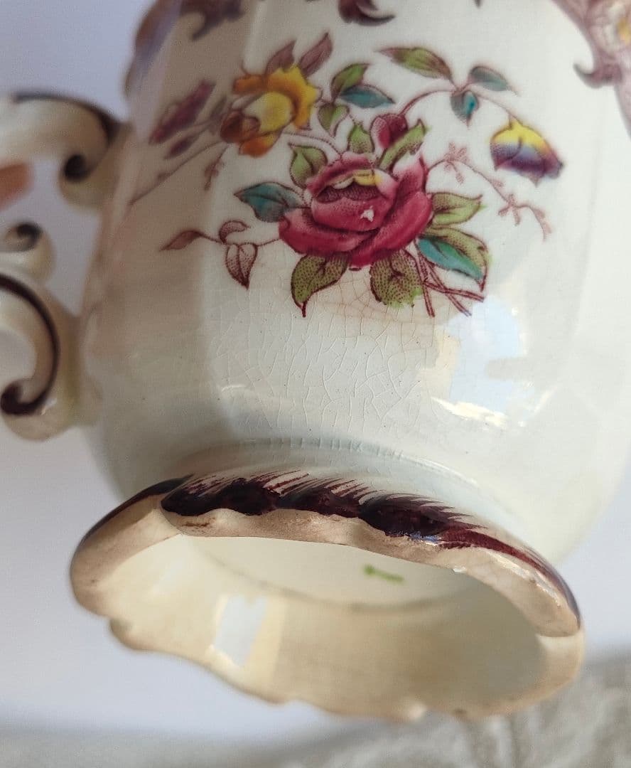 希少　サルグミンヌ　FLEURY　カップ&ソーサー　フランスアンティーク