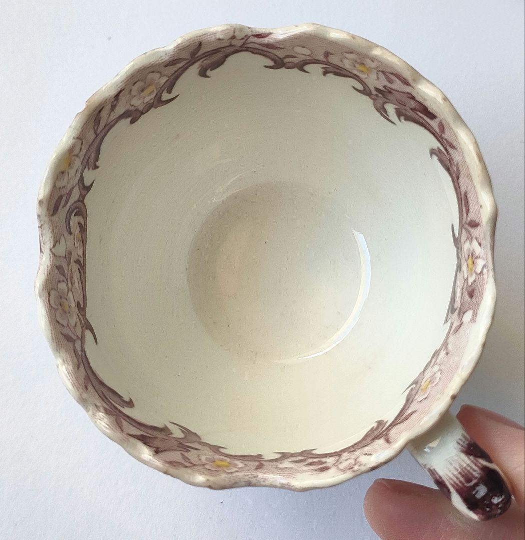 希少　サルグミンヌ　FLEURY　カップ&ソーサー　フランスアンティーク