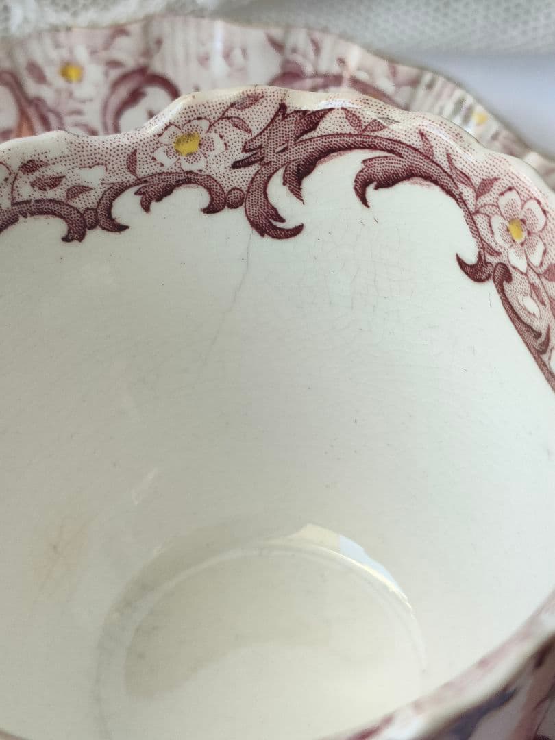 希少　サルグミンヌ　FLEURY　カップ&ソーサー　フランスアンティーク