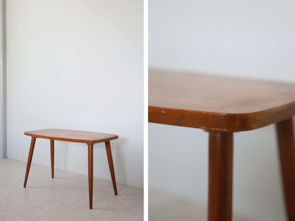 英国アンティーク木製コーヒーテーブル/机/ローテーブル/飾り棚(89-103)