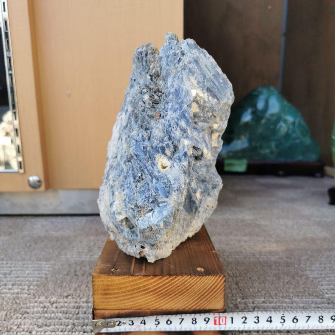 カイヤナイト　原石　4.1キロ　鑑賞石　石　置物　オブジェ　インテリア