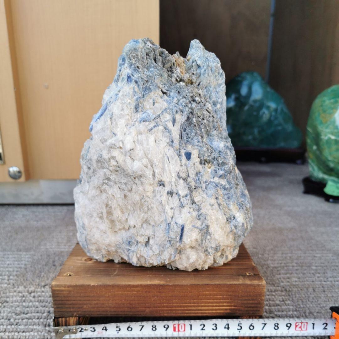 カイヤナイト　原石　4.1キロ　鑑賞石　石　置物　オブジェ　インテリア