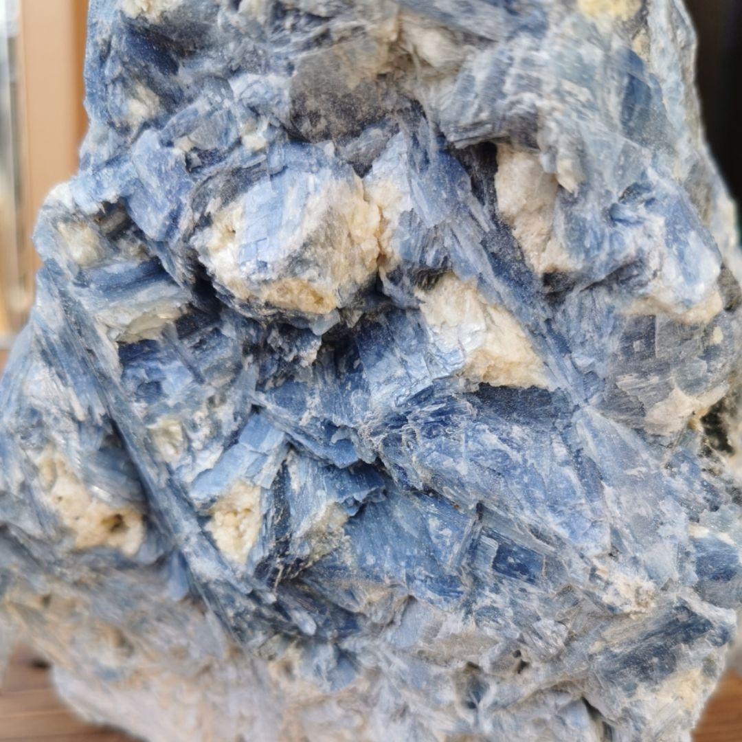 カイヤナイト　原石　4.1キロ　鑑賞石　石　置物　オブジェ　インテリア