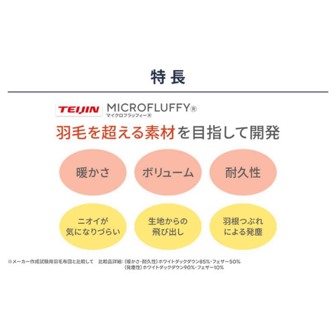 マイクロフラッフィー 掛けふとんホットプラス［ダブル］エメラルド／テイジン