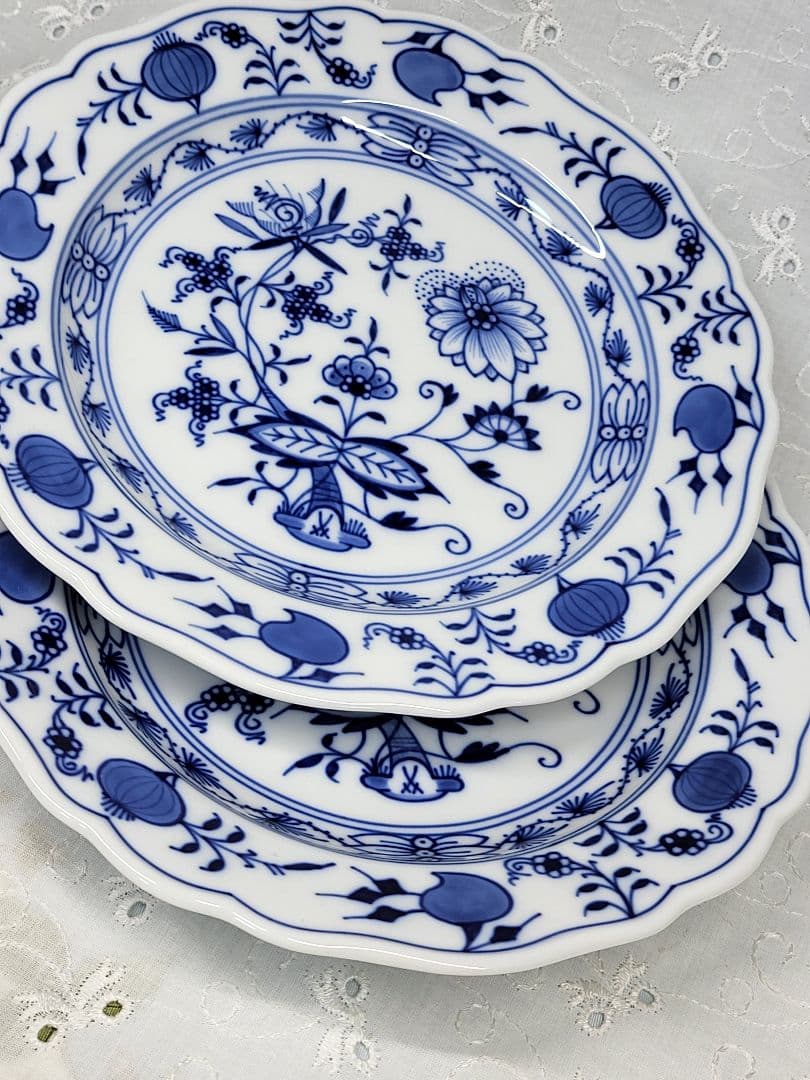 未使用✨マイセン ブルーオニオン プレート 18cm皿 サラダ デザート②